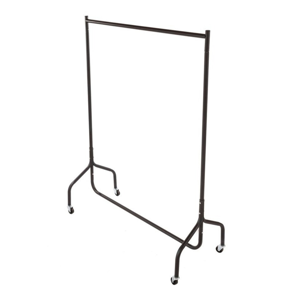 image 1 of Oypla 4ft Garment Clothes Rail Super Heavy Duty All Metal Black Black | One Size