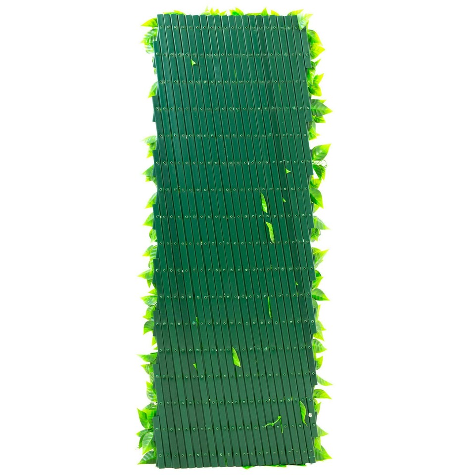 image 1 of Primrose Extendable Artificial Flower Outdoor Screening Trellis Green 1m x 2m