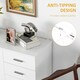 image 5 of HOMCOM Modern Sideboard Kitchen Storage Cabinet with 2 Drawers, White White