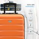 image 4 of 55x35x20cm Carry On Cabin Hard Shell Suitcase - 100+ Airlines Approved Including EasyJet (Paid), British Airways, Ryanair (Priority), TUI Orange | Orange/Black | Cabin Bag