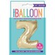 image 2 of Gold Letter Z Shaped Foil Balloon 14"