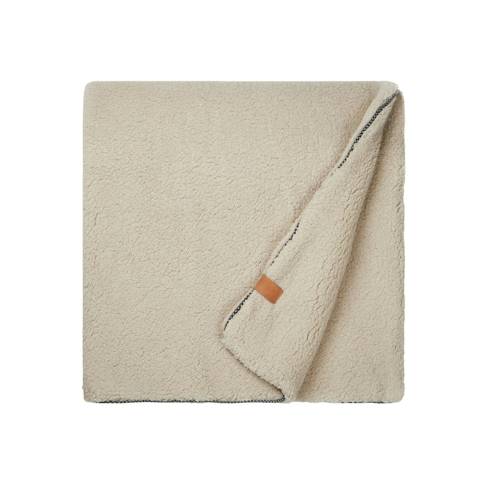 image 1 of Vinga Maine Pile Double Layer Blanket - Brown - One Size Brown