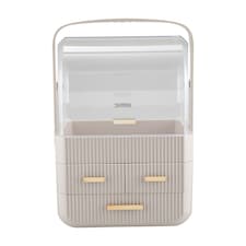 Living and Home Desktop Makeup Storage Organizer with 3 Drawers - White