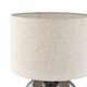 image 9 of Set of 2 Lola - Smoke Mirror Dimpled Glass 43cm Table Lamps
