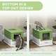 image 4 of PawHut Hooded Cat Litter Box, Pet Toilet w/ Scoop, Tray - Light Green