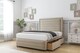 image 4 of Sloomy Ashford Almond Coniston Divan Bed Base No Drawers With 54 Inch Floor Standing Headboard & 12 Inch Matching Footboard | Cream | Almond | Single | 1