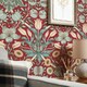image 1 of Pomegranate Grove Wallpaper in Rich Red Multi