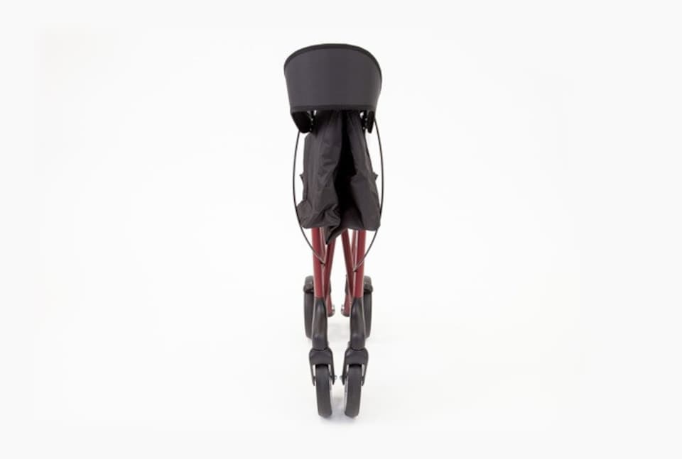 image 1 of The Ramp People TRP7 Folding Rollator Walker with Seat, Bag & Backrest - Red
