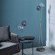 image 10 of Branco 2 Light Chrome & Smoked Glass Table Lamp