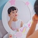 image 7 of HOMCOM Girls Dressing Table with Mirror, Stool, Pretend Play Toy | Pink | White