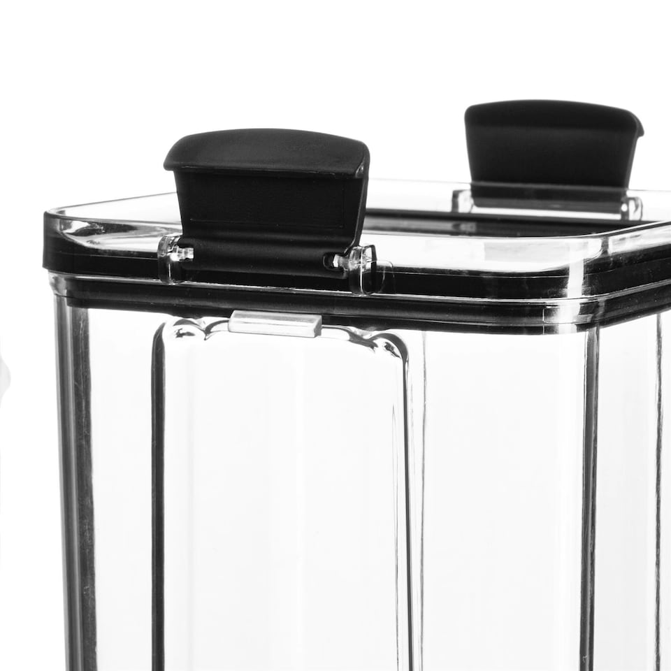 image 1 of Argon Tableware Food Storage Containers - 1.8 Litre - Black - Pack of 3 - Resuable Container Meal Prep Container Tub Tupperware Airtight Lid