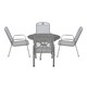 image 4 of Mesh Metal 4 Seater Dining Set with Cushions