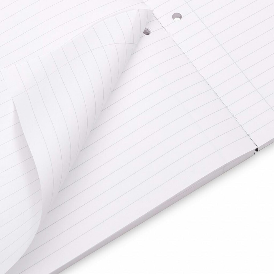 image 1 of Pack of 3 Rhino A4 Recycled 160 Leaf 8mm Lined with Margin Refill Pads
