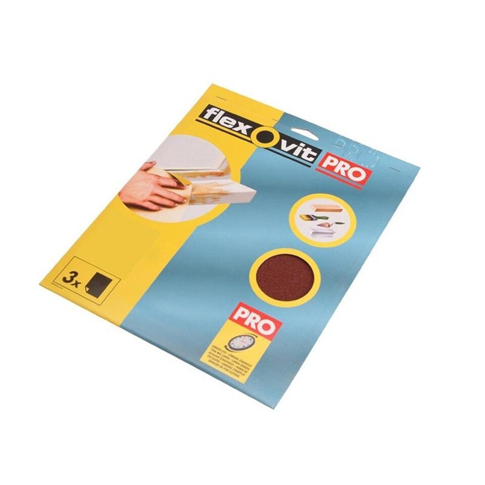 Flexovit Aluminium Oxide Sanding Sheets 230 X 280mm Assorted (25) - Multi Colour - 230 x 280mm