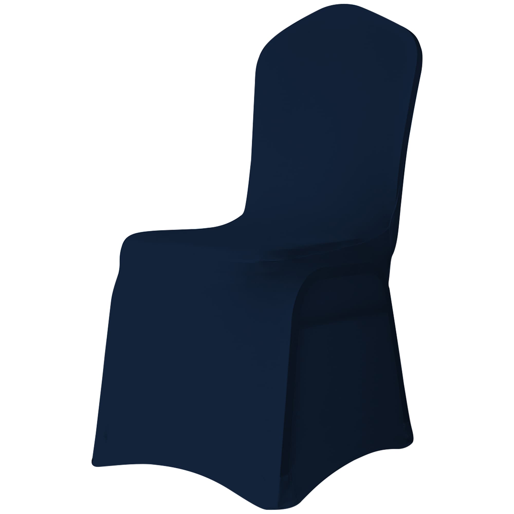 Neel Blue Spandex Polyester Stretch Chair Cover, Washable & Removable Slipcovers in Navy