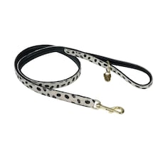 Digby & Fox Leopard Print Leather Dog Lead - Brown/Tan - One Size
