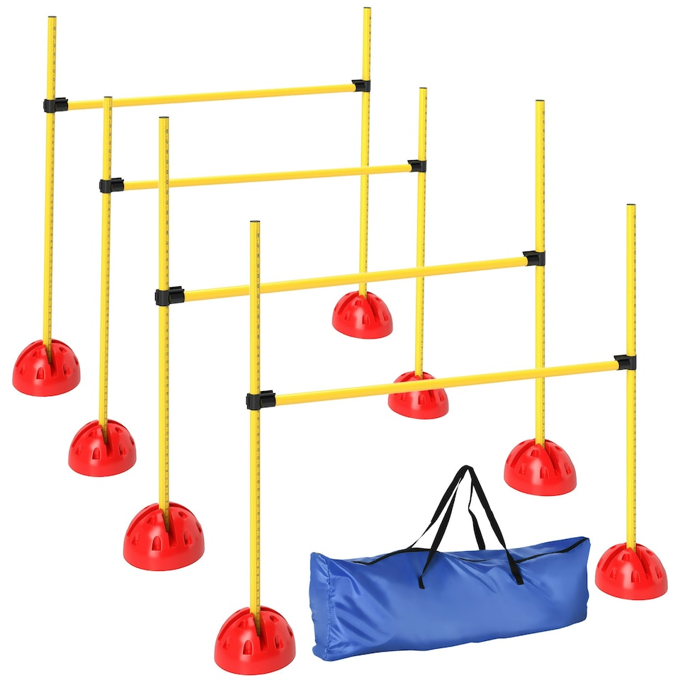 image 1 of PawHut 4-Piece Dog Agility Equipment with 4 Hurdle bars, for Training