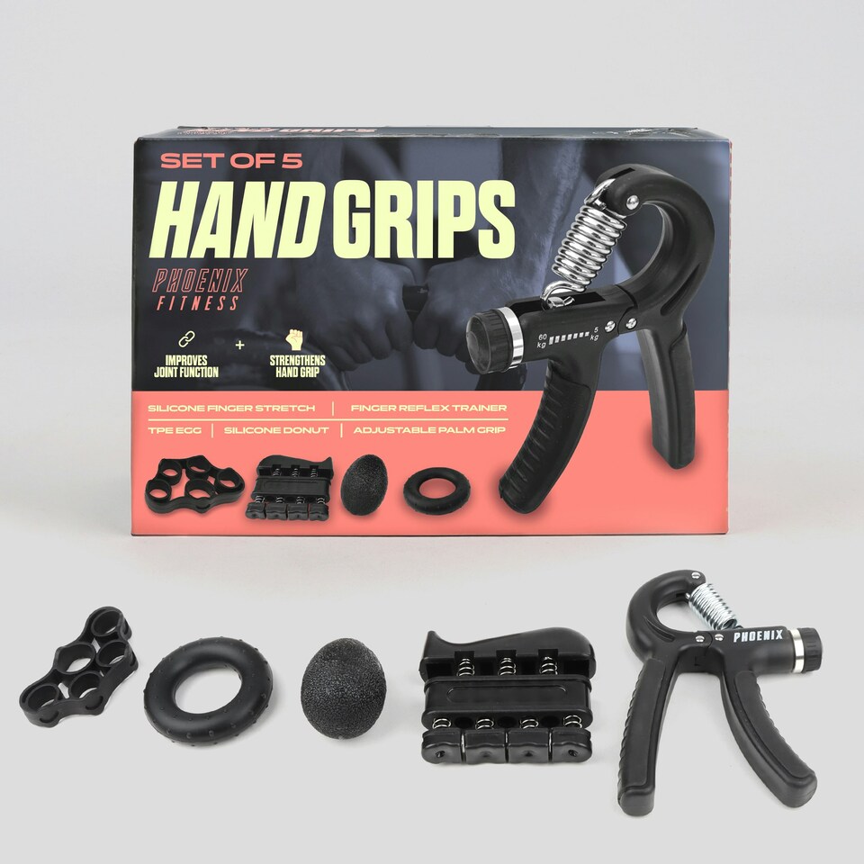 image 1 of Phoenix Fitness 5pcs Hand Grip Set