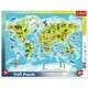 image 1 of Trefl World Map with Animals Puzzle - 25 Pieces