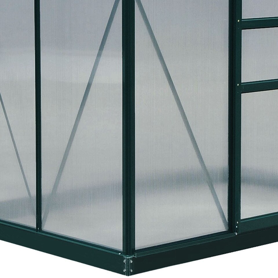 image 1 of Outsunny 6x4ft Walk-In Polycarbonate Greenhouse Plant Grow Galvanized