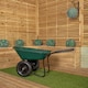 image 2 of Heavy Duty 2 Wheel Outdoor Pneumatic Plastic Garden Wheelbarrow in Green