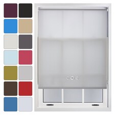 FURNISHED Daylight Roller Blinds with Triple Round Eyelets Easy Install Cut to Size | Grey | Grey | (W) 210cm x (L) 210cm