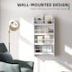 image 4 of HOMCOM Wall-Mounted/Standing 4-Tier Wood Book Shelf Water Resist