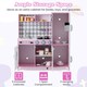 image 8 of COSTWAY Pretend Play Kitchen Kids Wooden Toy Set Kitchen Accessory Playset Pink