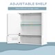 image 4 of kleankin Bathroom Mirror Cabinet, Wall Mounted Storage Cupboard with Double Doors and Adjustable Shelf, Bathroom Organizer, White