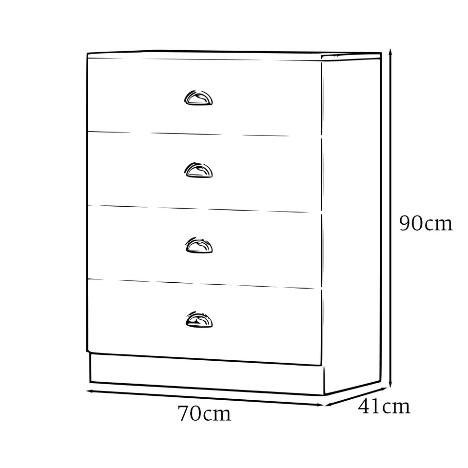 image 1 of FWStyle Esher 3 Piece Bedroom Furniture Set Matt Grey Oak Top