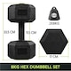 image 3 of Yaheetech 2x8kg (Sold in Pair) Hex Dumbbells Set Black