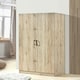 image 7 of Highbury 2 Door Double Wardrobe Brown | Sanremo Oak