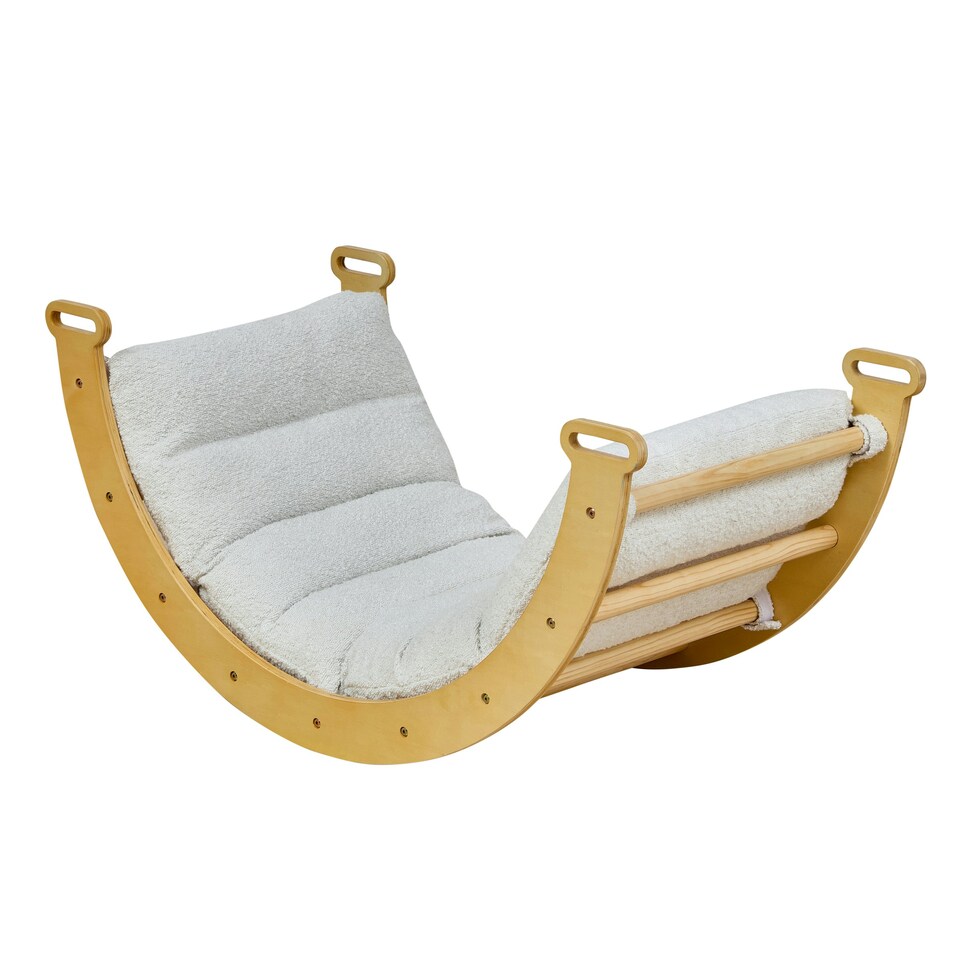 image 1 of Tutti Bambini Scala Montessori Pikler Rocking Frame Cushion - Boucle Natural
