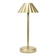 image 1 of ValueLights Avery Gold Rechargeable Table Lamp & Integrated Bulb | Black