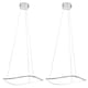 image 1 of First Choice Lighting Set of 2 Polished Chrome LED Ripple Fittings Chrome