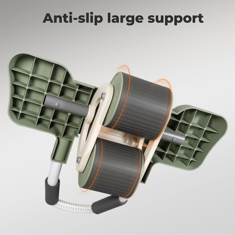 image 1 of Centra Ab Roller with Auto Rebound LCD Timer Elbow Knee Support Core Trainer