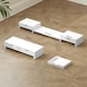 image 3 of HOMCOM Dual Monitor Stand Riser with Adjustable Length and Angle, White