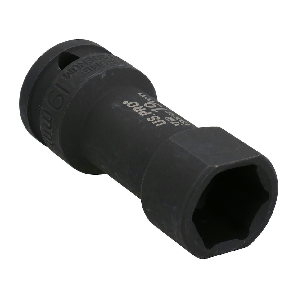 image 1 of 19mm 1/2" Drive Deep Strut Socket for Unistrut Type Channel 72mm Long