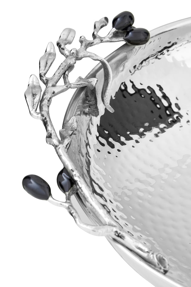 image 1 of Miressa Low Silver Grapes Fruit Bowl | Silver