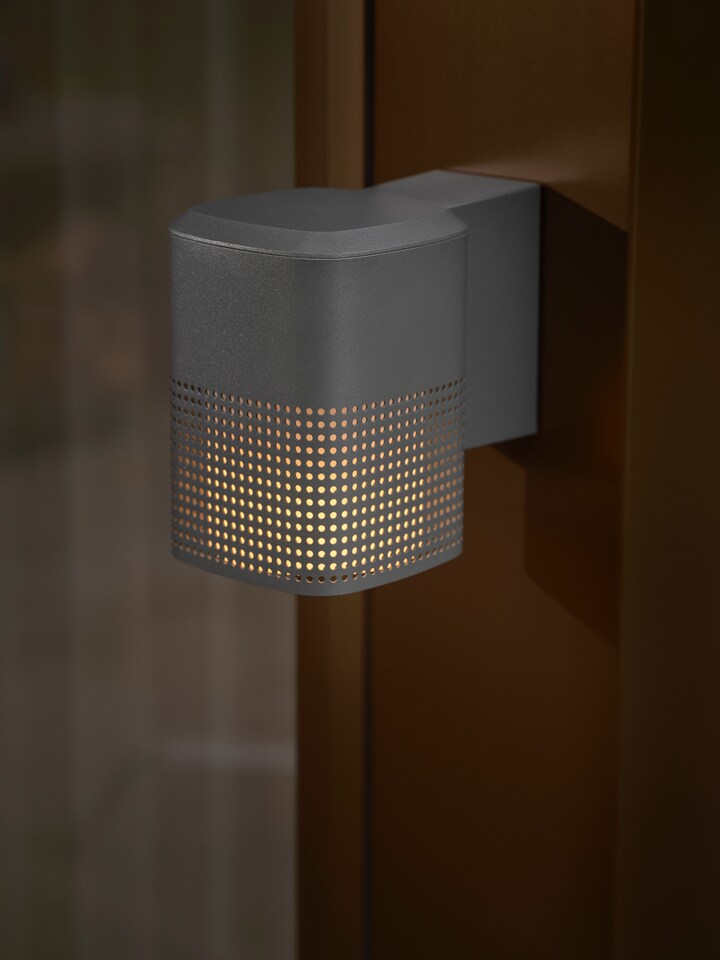 Nordlux Sidara Outdoor Wall light Black Aluminium Solar E27 Sensor
