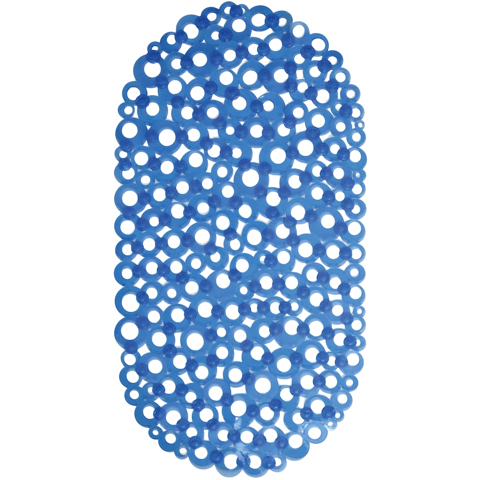 image 1 of Showerdrape Otto Blue Anti Slip PVC Bath Mat 69cm x 36cm | Blue | Blue | 1