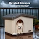 image 7 of Skylos Plastic Dog House Pet Kennel Shelter for Small Medium Dogs Indoor Outdoor | Brown | M