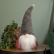 image 1 of 35cm Battery Operated Light up Christmas Gonk with Grey Hat & Red Body