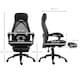 image 7 of Vinsetto Mesh Swivel Task Chair for Home Office Desk Recliner w/ Footrest Black