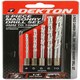 image 2 of Dekton 5pc 1/4'' Masonry Drill Set 4-10mm Speed Steel, Drills Through Concrete,