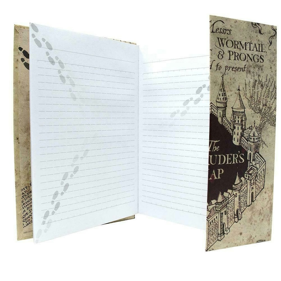 image 1 of Harry Potter Marauders Map A5 Notebook - Brown - One Size
