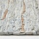 image 4 of Homescapes Leather Glitter Rug Silver and Natural - 66 x 200cm Runner Grey | 66 x 200 cm