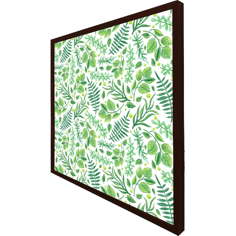 image 1 of Mixed green leaves (Picture Frame) Brown | Oak | XS