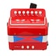 image 6 of 7 Keys 2 Bass Children's Red Toy Accordion Musical Instrument