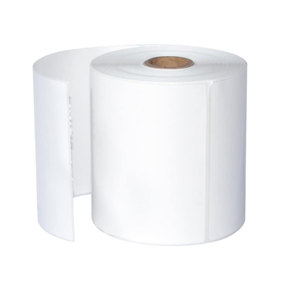 image 1 of 2 x Roll of 500 White Self Adhesive Thermal Printer Labels 10.16 x 15.24cm